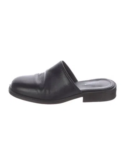 Pre-owned Lemaire Leather Mules In Black