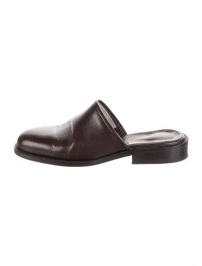 Pre-owned Lemaire Leather Mules In Brown