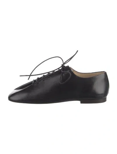 Pre-owned Lemaire Leather Oxfords W/ Tags In Black