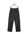 Lemaire Leather Pants With Bag In Black