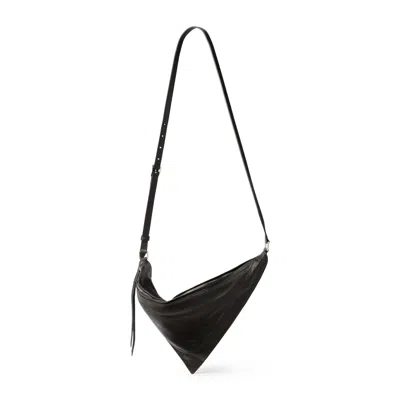 Lemaire Leather Pocket Scarf Handbag In Black