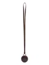 Lemaire Leather Round-case Necklace In Brown