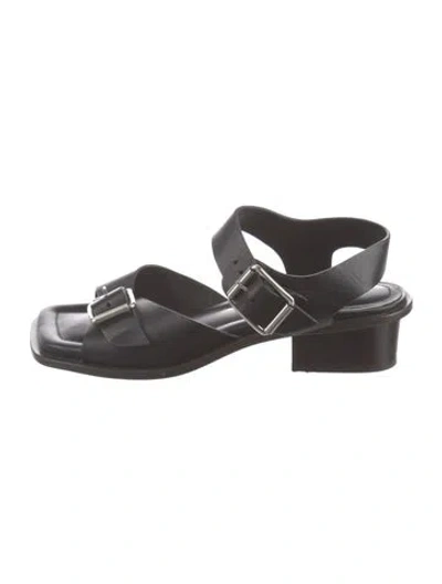 Pre-owned Lemaire Leather Sandals In Black