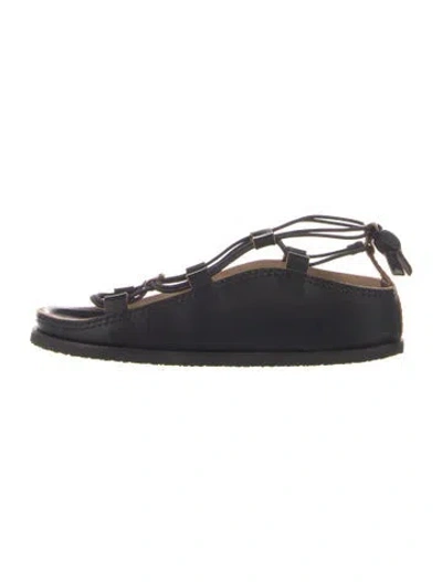 Pre-owned Lemaire Leather Sandals In Black
