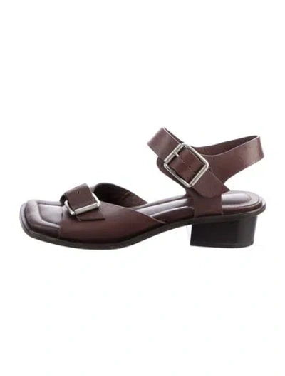 Pre-owned Lemaire Leather Sandals In Brown