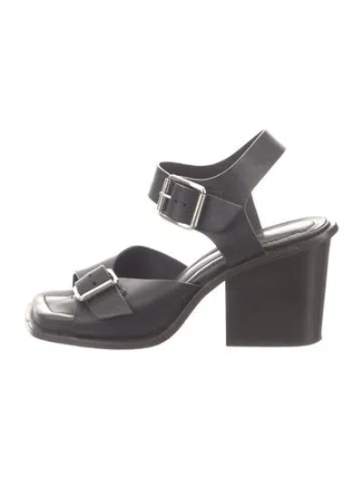 Pre-owned Lemaire Leather Sandals In Gray