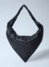 Lemaire Leather Scarf Bag In Black