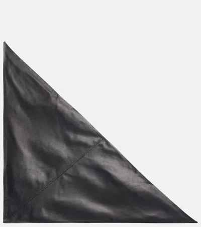 Lemaire Leather Scarf In Black