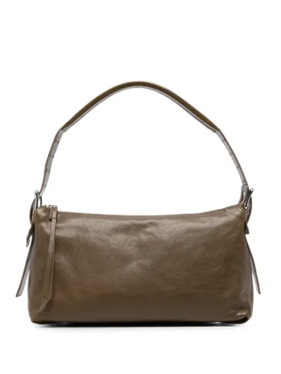 Lemaire Leather Shoulder Bag In Brown