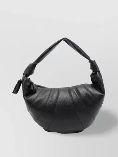 Lemaire Leather Shoulder Bag In Black