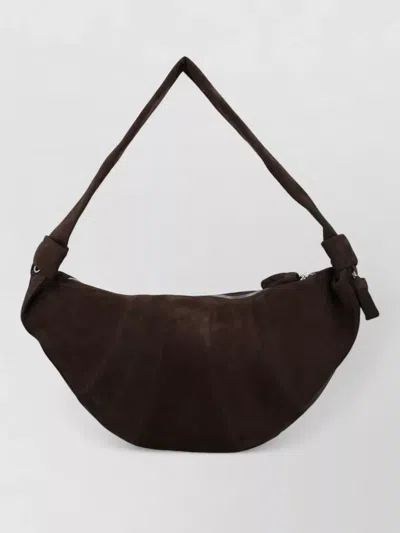 Lemaire Leather Shoulder Bag In Black