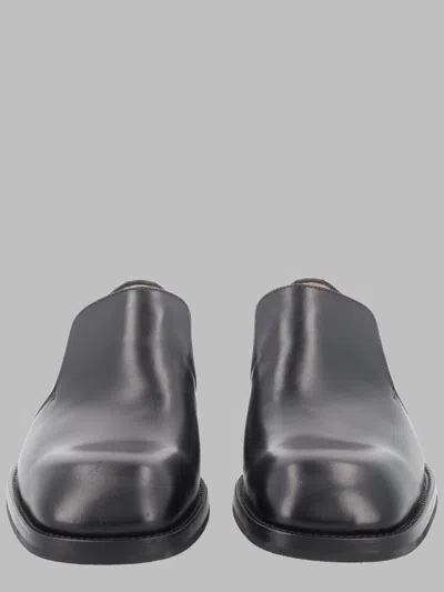 Lemaire Leather Slip-on Loafers In Black
