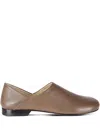 Lemaire Woman Loafers Khaki Size 8 Leather In Burgundy