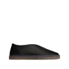 Lemaire Black Linoleum Piped Loafers