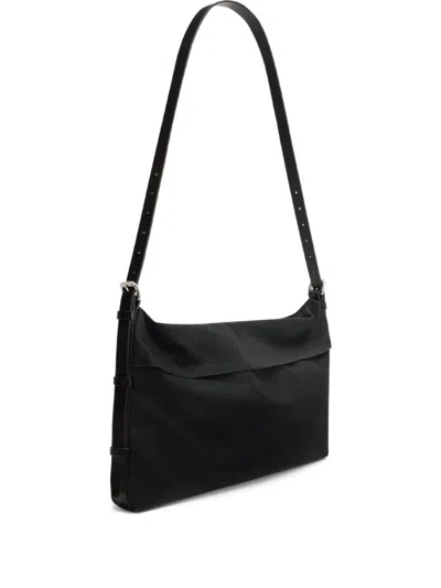 Lemaire Leather-strap Pocket Messenger Bag In Black