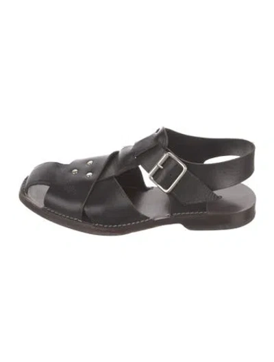 Pre-owned Lemaire Leather Studded Accents Sandals In Black