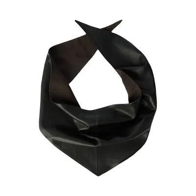 Pre-owned Lemaire Leather Triangle Scarf 'black' | Women's Size Onesize