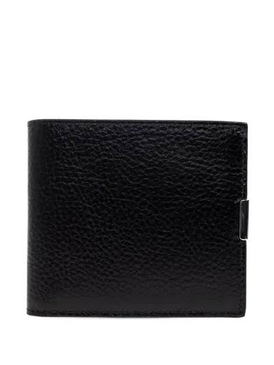 Lemaire Leather Wallet In Black