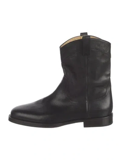Pre-owned Lemaire Leather Western Boots In Black