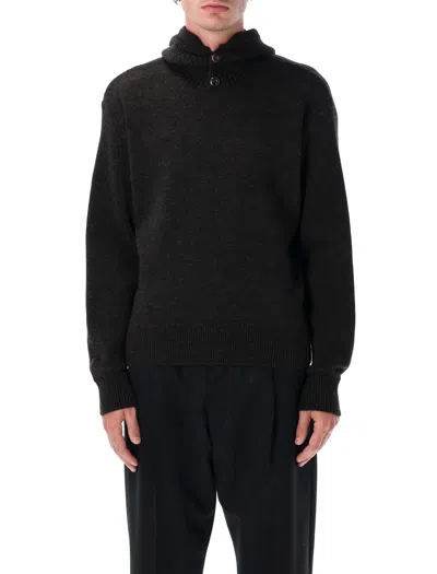 LEMAIRE LEMAIRE LEMAIRE ALPACA WOOL HOODED BUTTONED SWEATER