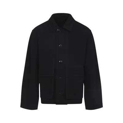 Lemaire Boxy Twill Jacket In Black