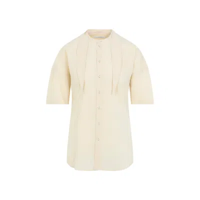 Lemaire Short Sleeve Scarf Shirt In Neutral