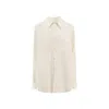 Lemaire Long-sleeve Cotton Shirt In White