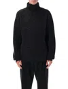 Lemaire Yak Alpaca High Neck Sweater In Black