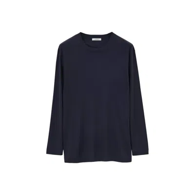 Lemaire Long-sleeved Straight Hem T-shirt In Black