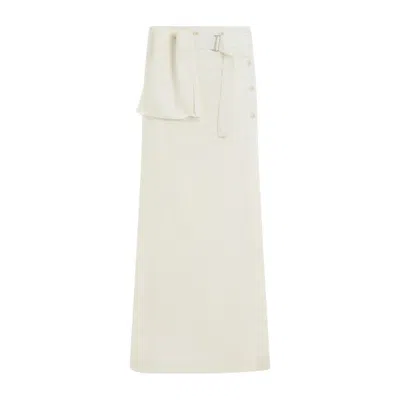 Lemaire Belted Wrapped Skirt In Neutrals
