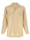 Lemaire Light Beige Solid Shirt In Beige