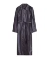 Lemaire Light Belted Coat In Ash Black