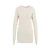 Lemaire Knitted Dress With Removable Sleeves In Neutrals