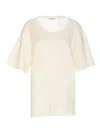 Lemaire Rib T-shirt In White
