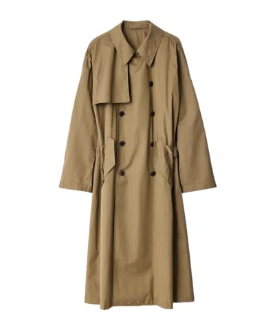 Lemaire Light Trench Coat In Water Repellent Cotton Gabardine In Neutral
