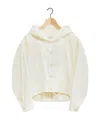 Lemaire Lightweight Hooded Button-up Jacket In White
