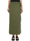 Lemaire Womens Smoky Green Tailored Mid-rise Wool Midi Skirt