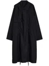 Lemaire Wool Coat In Schwarz