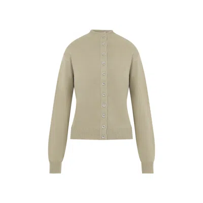 Lemaire Linden  Reversible Buttoned Sweater In Brown