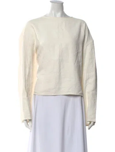 Pre-owned Lemaire Linen Crew Neck Top In Neutrals