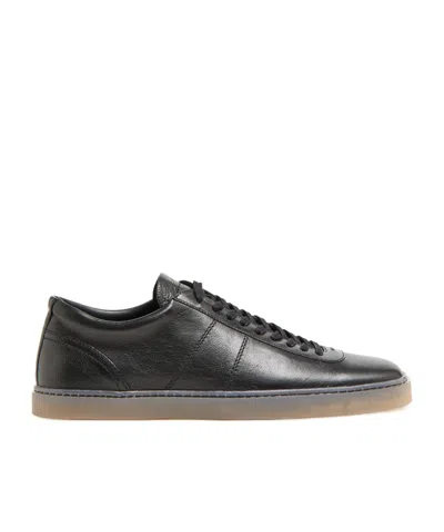 Lemaire Linoleum Basic Laced Up Trainers In Black