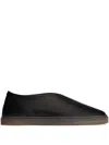 Lemaire Linoleum Piped Sneakers In Black