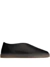 Lemaire Linoleum Piped Sneakers In Black