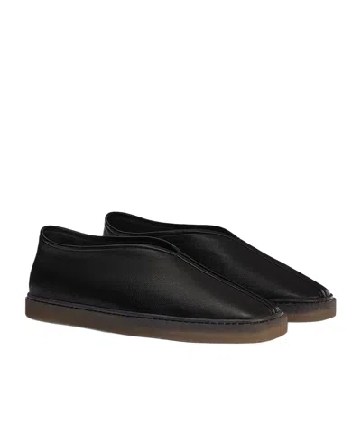 Lemaire Linoleum Piped Sneakers In Black