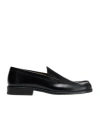 Lemaire Polished Leather Slip-on Shoes In Black