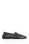 Lemaire Man Black Loafers & Flats In Animal Print