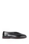 Lemaire Round Toe Slippers Seam Detailing In Black