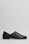 Lemaire Folding-heel Leather Slippers In Black
