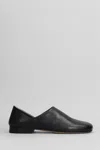 Lemaire Folding-heel Leather Slippers In Black
