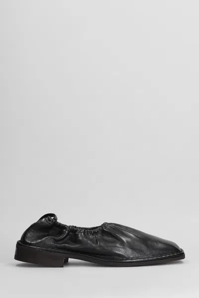 Lemaire Leather Loafers In Black